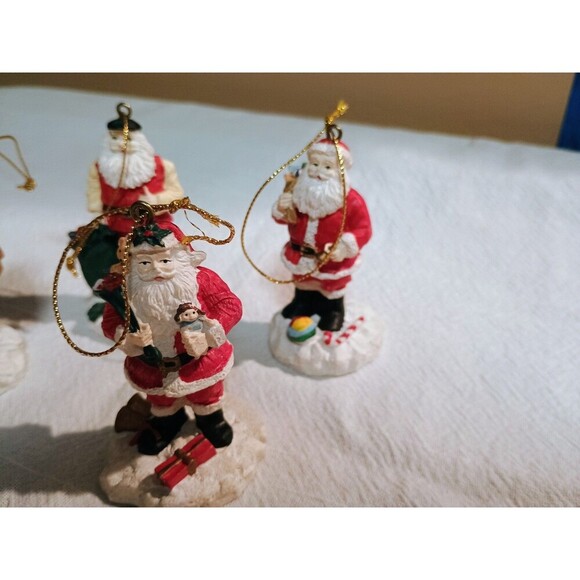 Heritage Santa Claus Christmas Ornaments Set of 4 Vintage 1998 - Picture 2 of 7